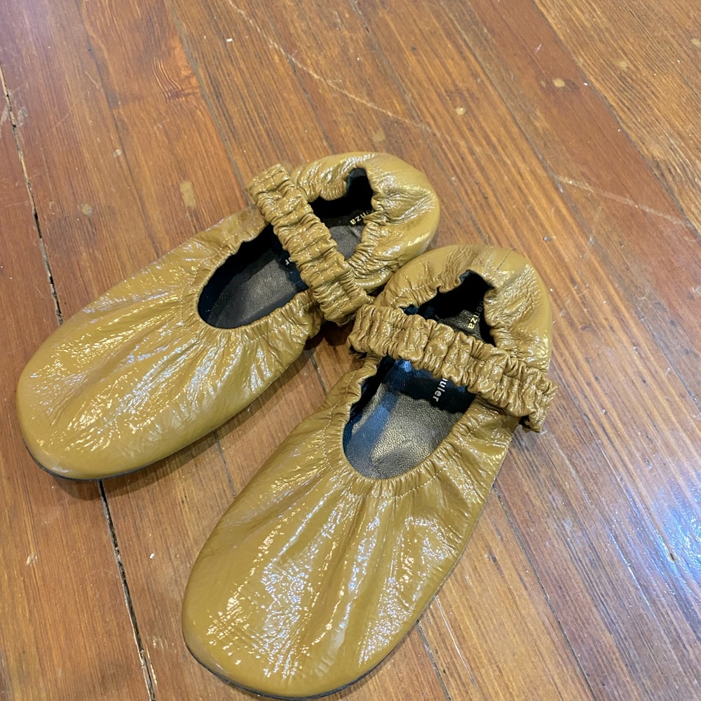 Proenza Schouler Olive Green Flats